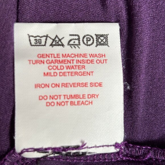 Conquista Batwing Shirt in Purple with Faux Leather Trim - Picture 8 of 8